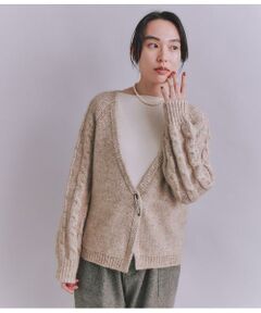 SIPULI / シプリ カーディガン・ボレロ | Cotton Alpaca ケーブルラグランニットカーディガン