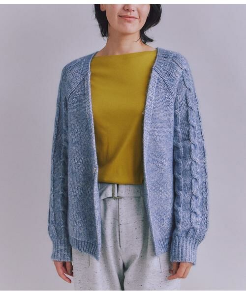 SIPULI / シプリ カーディガン・ボレロ | Cotton Alpaca ケーブルラグランニットカーディガン | 詳細1