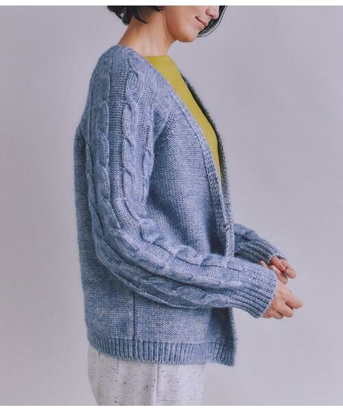 SIPULI / シプリ カーディガン・ボレロ | Cotton Alpaca ケーブルラグランニットカーディガン | 詳細2