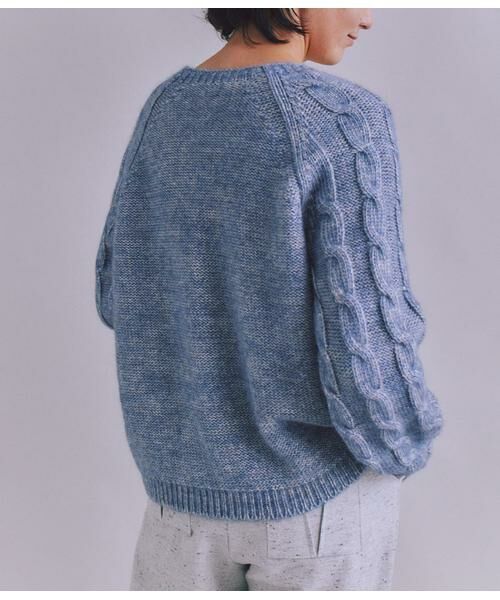 SIPULI / シプリ カーディガン・ボレロ | Cotton Alpaca ケーブルラグランニットカーディガン | 詳細3