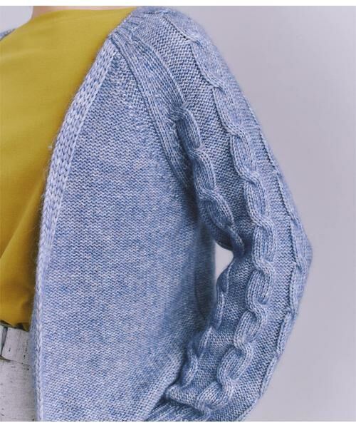 SIPULI / シプリ カーディガン・ボレロ | Cotton Alpaca ケーブルラグランニットカーディガン | 詳細4