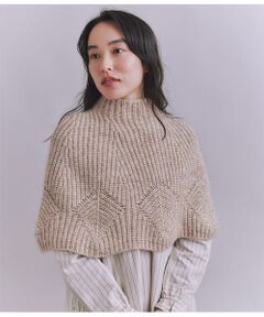 SIPULI / シプリ ニット・セーター | Cotton Alpaca 木の葉柄ニットケープ