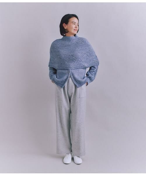 SIPULI / シプリ ニット・セーター | Cotton Alpaca 木の葉柄ニットケープ | 詳細10