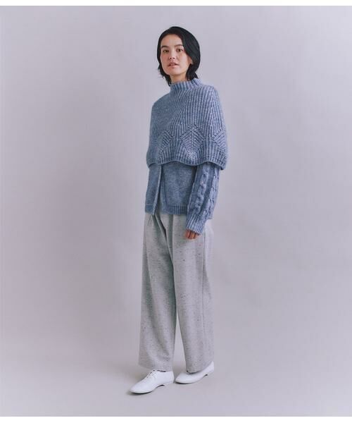 SIPULI / シプリ ニット・セーター | Cotton Alpaca 木の葉柄ニットケープ | 詳細11