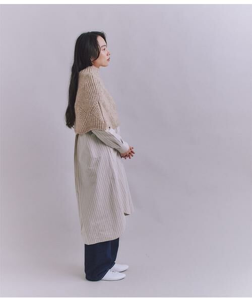 SIPULI / シプリ ニット・セーター | Cotton Alpaca 木の葉柄ニットケープ | 詳細13