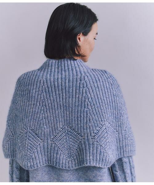 SIPULI / シプリ ニット・セーター | Cotton Alpaca 木の葉柄ニットケープ | 詳細2