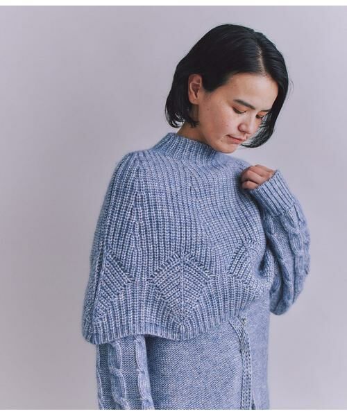 SIPULI / シプリ ニット・セーター | Cotton Alpaca 木の葉柄ニットケープ | 詳細8