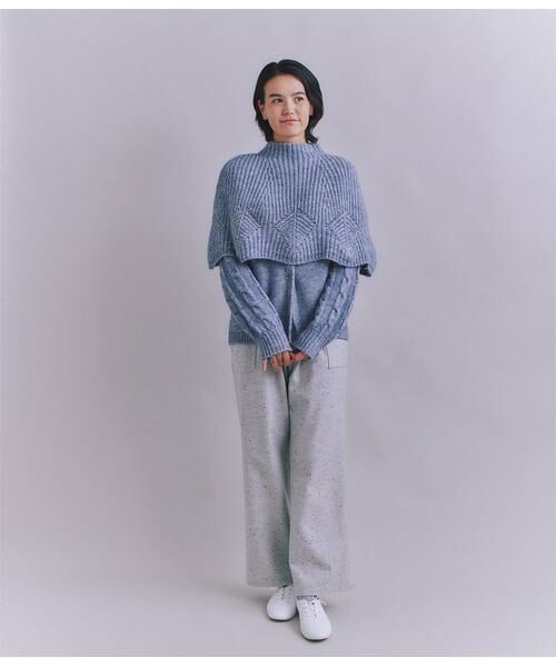 SIPULI / シプリ ニット・セーター | Cotton Alpaca 木の葉柄ニットケープ | 詳細9