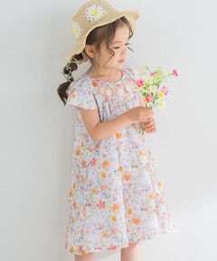 SLAP SLIP / スラップ スリップ ワンピース | ポーチュラカ花柄ギャザーワンピース(80~130cm)