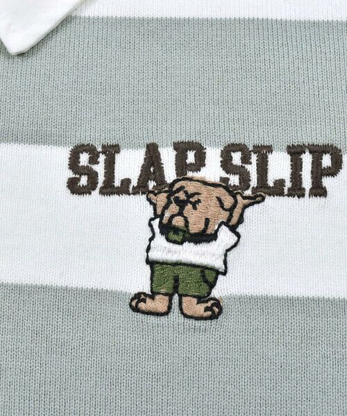 SLAP SLIP / スラップ スリップ ポロシャツ | イヌ ワッペン ボーダー ポロシャツ (90~130cm) | 詳細17