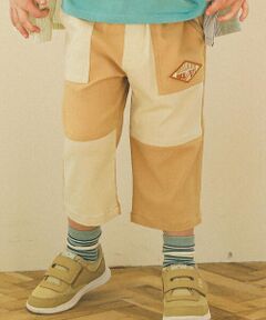 SLAP SLIP / スラップ スリップ パンツ | らくのび総柄配色スーパーストレッチ7分丈パンツ(80~130cm)