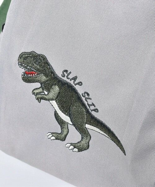SLAP SLIP / スラップ スリップ バッグ | 配色 パトカー 恐竜 刺繍 ポケット 付き ナイロンツイル リュック (S~M) | 詳細10