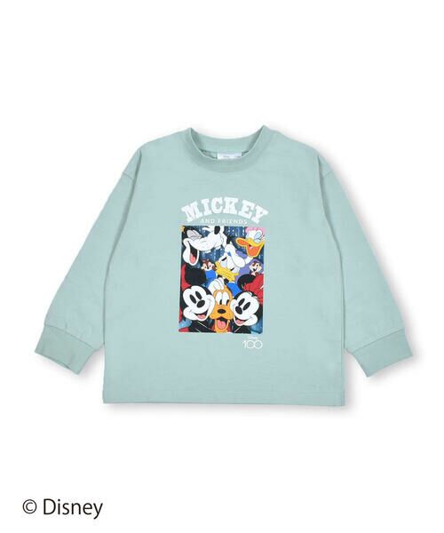 SLAP SLIP / スラップ スリップ Tシャツ | 【 Disney 】 ミッキーマウス / ミニーマウス / シルエット 肘 配色 Tシャツ / ディズニー (80~130cm) | 詳細13