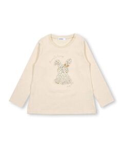 【 お揃い 】 花柄 うさぎ チェック バレリーナ レース 花 モチーフ Tシャツ (80~130cm)