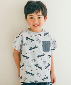 【お揃い】はたらくくるま総柄半袖Tシャツ(80~120cm)