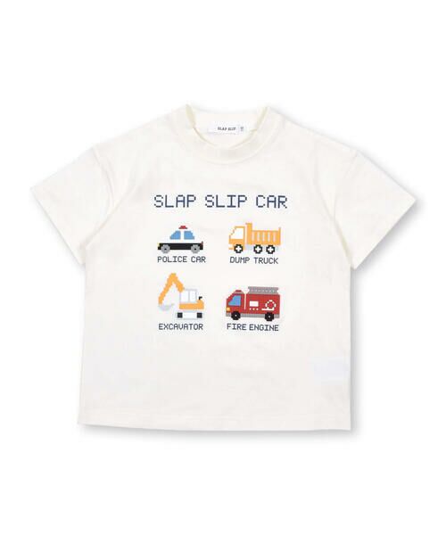 SLAP SLIP / スラップ スリップ Tシャツ | はたらくくるまドットプリント半袖Tシャツ(80~130cm) | 詳細1