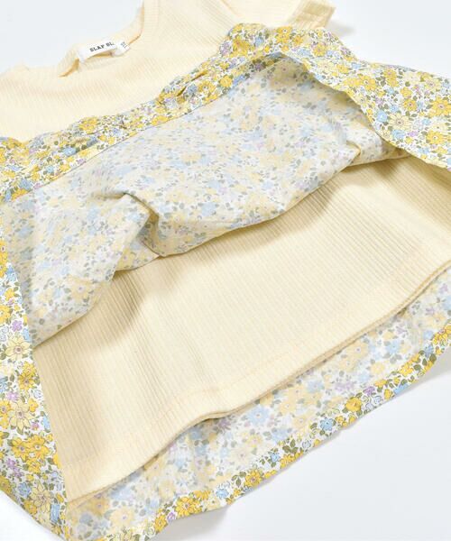 SLAP SLIP / スラップ スリップ Tシャツ | 【お揃い】花柄リボンドッキング半袖Tシャツ(80~130cm) | 詳細10