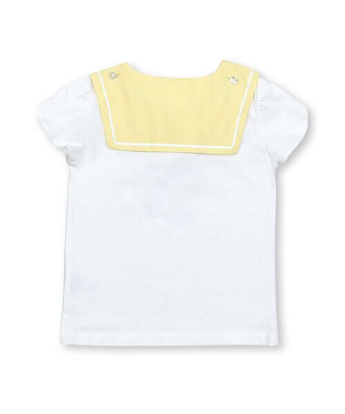 SLAP SLIP / スラップ スリップ Tシャツ | 【お揃い】セーラーつけ襟グリッタープリント半袖Tシャツ(80~130cm) | 詳細1