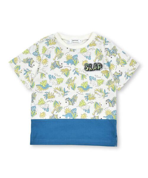 SLAP SLIP / スラップ スリップ Tシャツ | アニマル恐竜柄切り替え半袖Tシャツ(80~130cm) | 詳細4