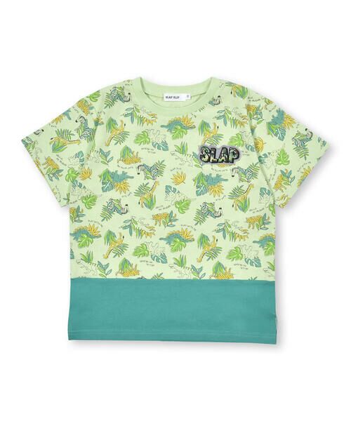 SLAP SLIP / スラップ スリップ Tシャツ | アニマル恐竜柄切り替え半袖Tシャツ(80~130cm) | 詳細11