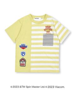 SLAP SLIP / スラップ スリップ Tシャツ | 【PAW PATROL(パウ・パトロール)×SLAP SLIP】ボーダー切替ポケット付きワッペン半袖Tシャツ(80~120cm)