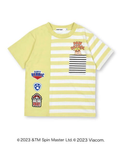 SLAP SLIP / スラップ スリップ Tシャツ | 【PAW PATROL(パウ・パトロール)×SLAP SLIP】ボーダー切替ポケット付きワッペン半袖Tシャツ(80~120cm) | 詳細13