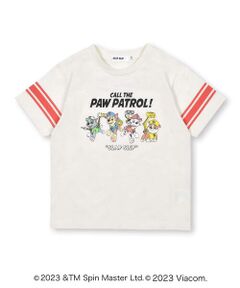 【PAW PATROL(パウ・パトロール)×SLAP SLIP】袖ボーダーラインロゴプリント半袖Tシャツ(80~120cm)