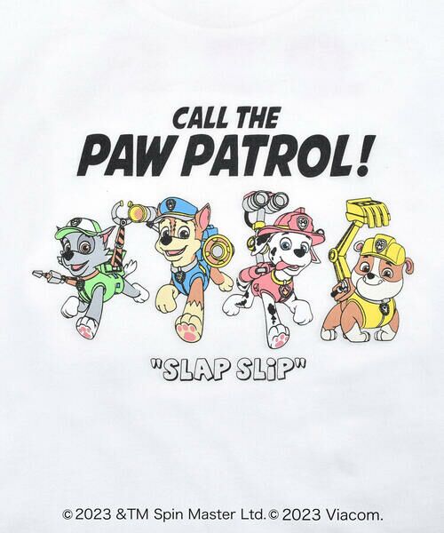 SLAP SLIP / スラップ スリップ Tシャツ | 【PAW PATROL(パウ・パトロール)×SLAP SLIP】袖ボーダーラインロゴプリント半袖Tシャツ(80~120cm) | 詳細9