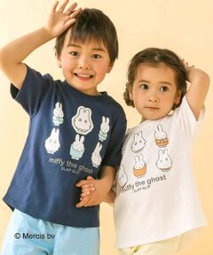 【miffyコラボアイテム】ミッフィーおばけミッフィープリントパッチ刺しゅう半袖Tシャツ (80〜130cm)