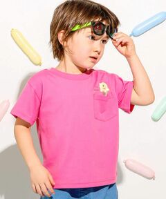 SLAP SLIP / スラップ スリップ Tシャツ | ポケット付モンスター刺しゅうネオンカラー半袖Tシャツ(80~130cm)