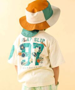 カレッジロゴ風プリント袖ポケット付半袖Tシャツ(90~130cm)