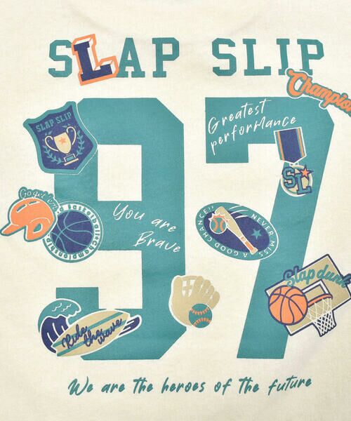 SLAP SLIP / スラップ スリップ Tシャツ | カレッジロゴ風プリント袖ポケット付半袖Tシャツ(90~130cm) | 詳細9