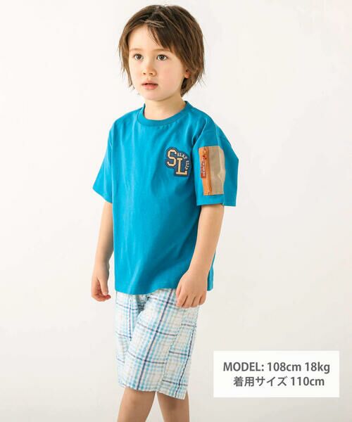 SLAP SLIP / スラップ スリップ Tシャツ | カレッジロゴ風プリント袖ポケット付半袖Tシャツ(90~130cm) | 詳細11