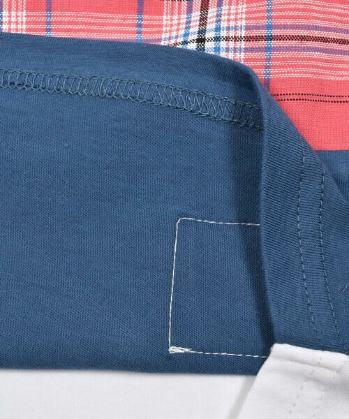 SLAP SLIP / スラップ スリップ Tシャツ | 【お揃い】マドラスチェックギンガムチェック切替半袖Tシャツ(80~130cm) | 詳細6