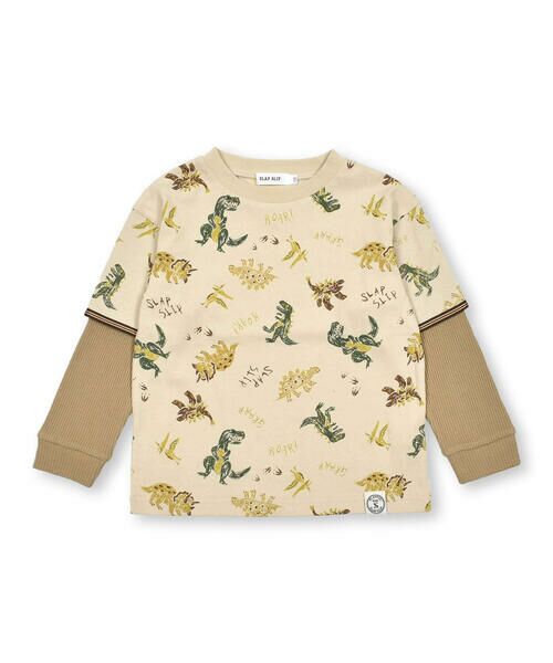 SLAP SLIP / スラップ スリップ Tシャツ | 恐竜柄重ね着風長袖Tシャツ(80~130cm) | 詳細12
