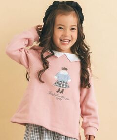 女の子お洋服モチーフAライントレーナー(80~130cm)