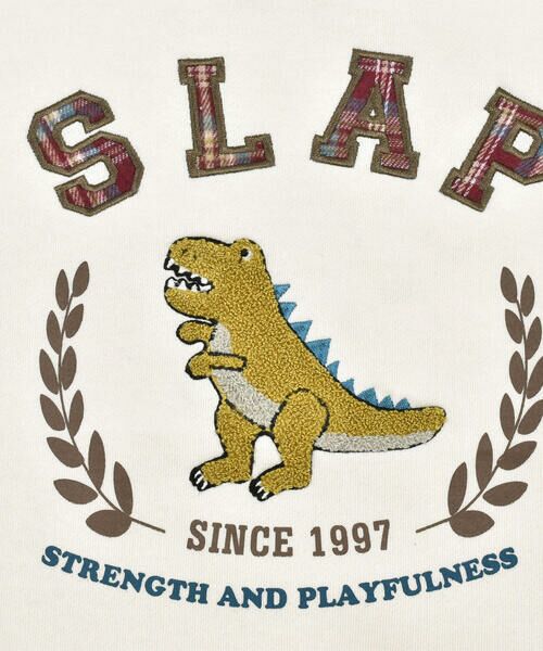 SLAP SLIP / スラップ スリップ スウェット | 恐竜サガラ刺しゅう裏起毛トレーナー(80~130cm) | 詳細3
