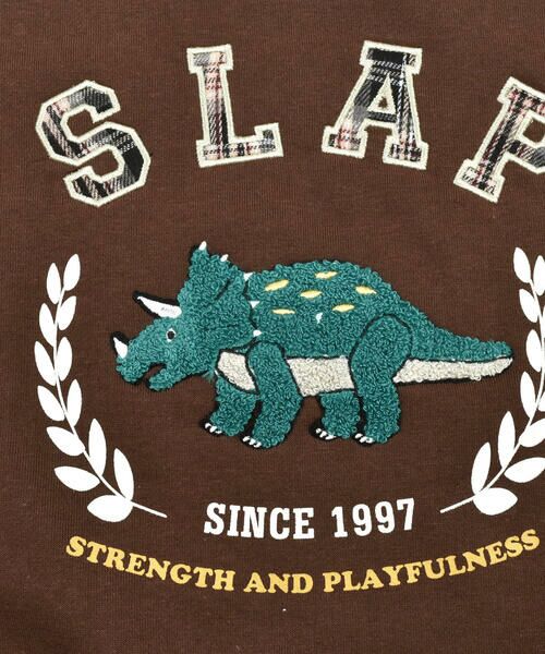 SLAP SLIP / スラップ スリップ スウェット | 恐竜サガラ刺しゅう裏起毛トレーナー(80~130cm) | 詳細17