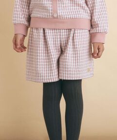 チェック柄タック入りショートパンツ(90~130cm)