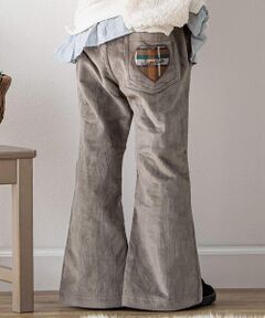 SLAP SLIP / スラップ スリップ チノ・ワークパンツ | ストレッチデニムコールテンスリット入りフレアパンツ(90~130cm)