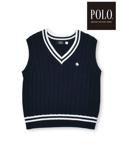 POLO BCS(ポロ・ビーシーエス)×SLAP SLIPコラボ】Vネックニットベスト