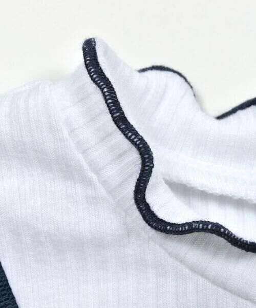 SLAP SLIP / スラップ スリップ Tシャツ | ハートリボン模様生地ドッキング長袖Tシャツ(80~140cm) | 詳細8