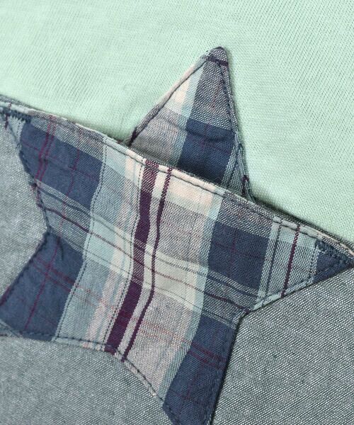 SLAP SLIP / スラップ スリップ Tシャツ | 星ポケット配色チェック柄切り替え長袖Tシャツ(80~130cm) | 詳細16