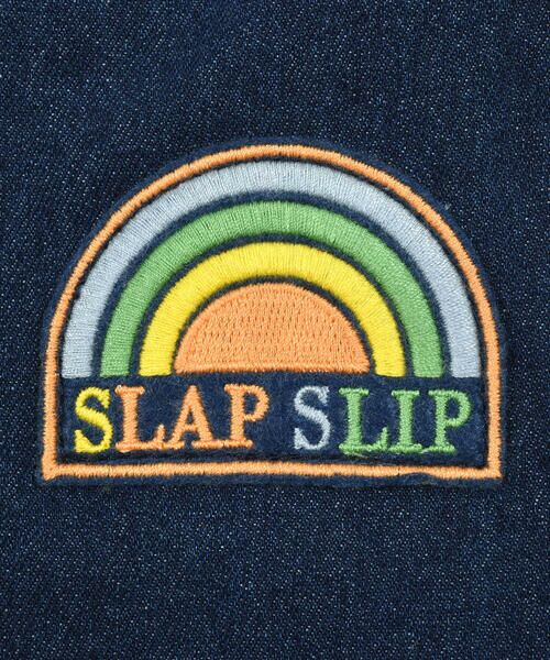 SLAP SLIP / スラップ スリップ ショート・ハーフ・半端丈パンツ | 【お揃い】ワッペン付デニム無地総柄5.5分丈パンツ(80~130cm) | 詳細6