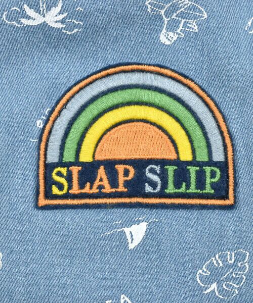 SLAP SLIP / スラップ スリップ ショート・ハーフ・半端丈パンツ | 【お揃い】ワッペン付デニム無地総柄5.5分丈パンツ(80~130cm) | 詳細17
