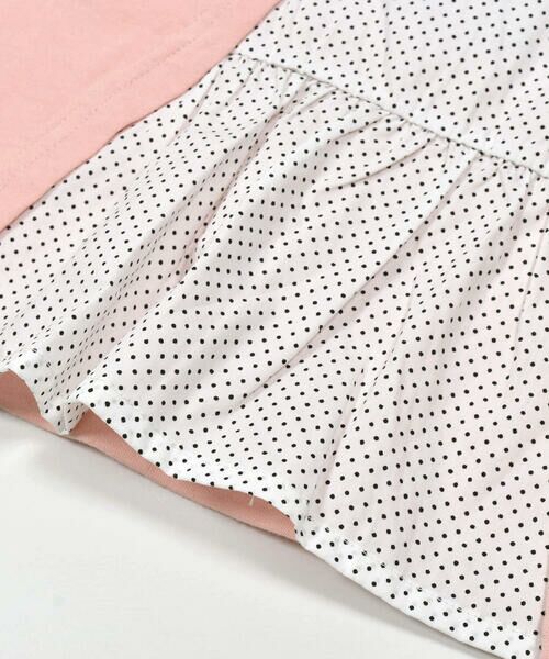 SLAP SLIP / スラップ スリップ Tシャツ | ネコウサギパッチ刺しゅうフリル袖Tシャツ(80~130cm) | 詳細8