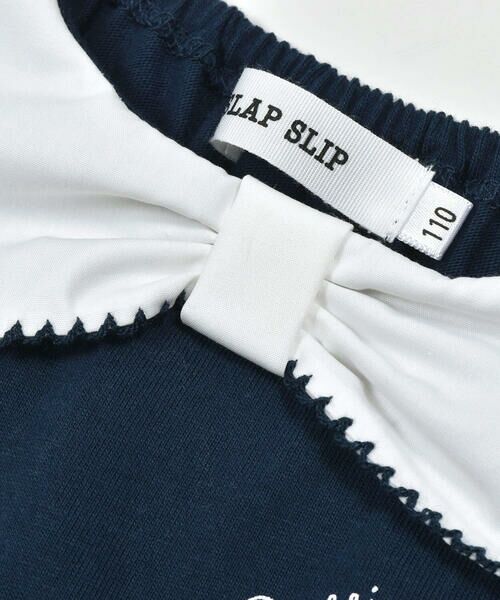 SLAP SLIP / スラップ スリップ Tシャツ | リボン襟キラキラビジューチェリープリント半袖Tシャツ(80~130cm) | 詳細12
