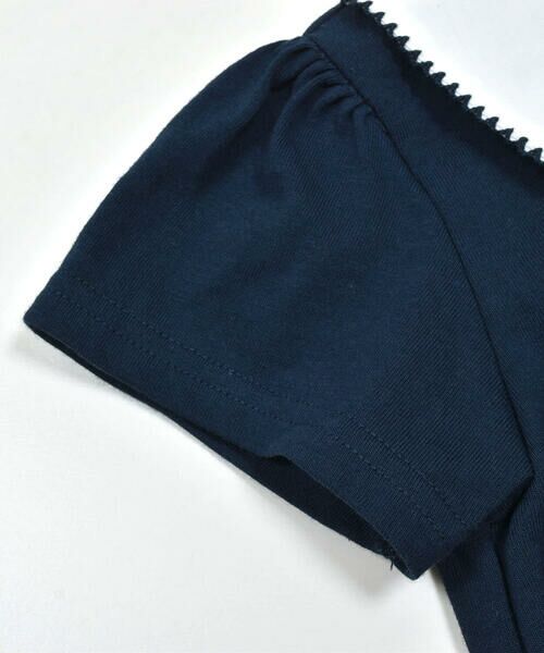 SLAP SLIP / スラップ スリップ Tシャツ | リボン襟キラキラビジューチェリープリント半袖Tシャツ(80~130cm) | 詳細14