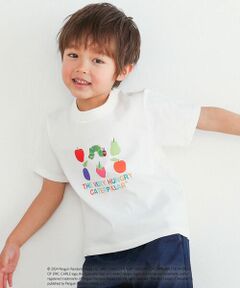 【絵本コラボ-はらぺこあおむし-】フルーツプリントあおむし刺しゅう半袖Tシャツ(80~120cm)