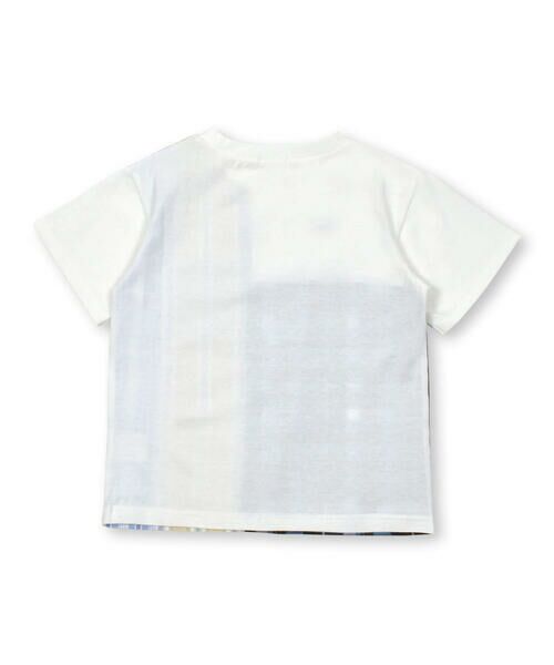 SLAP SLIP / スラップ スリップ Tシャツ | 【お揃い】チェックストライプ切り替え半袖Tシャツ(80~130cm) | 詳細5
